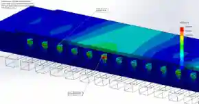 3D model of a tool and die machine assembly for FEA analysis