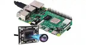 Raspberry Pi board with camera module for embedded system development