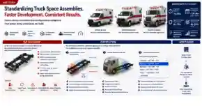 Standardized truck space assembly with datum-plane reference geometry for specialty vehicle engineering