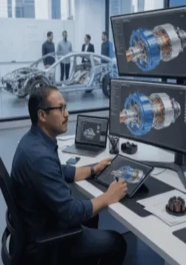 Mechanical engineering workstation with 3D CAD vehicle component models